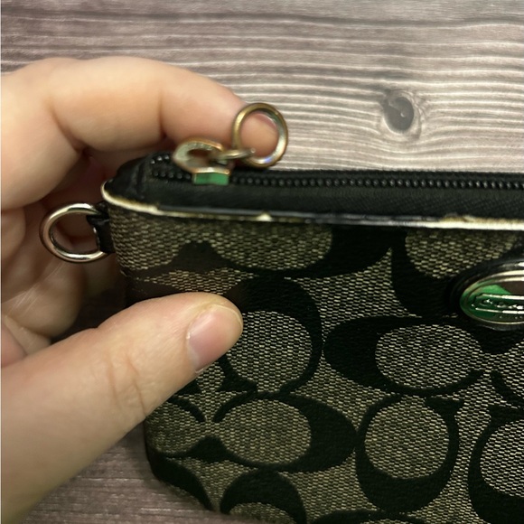 Coach Signature Black and Gray Pouch - Picture 4 of 5